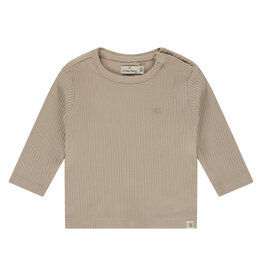 A Tiny Story baby t-shirt long sleeve - Nougat ss26