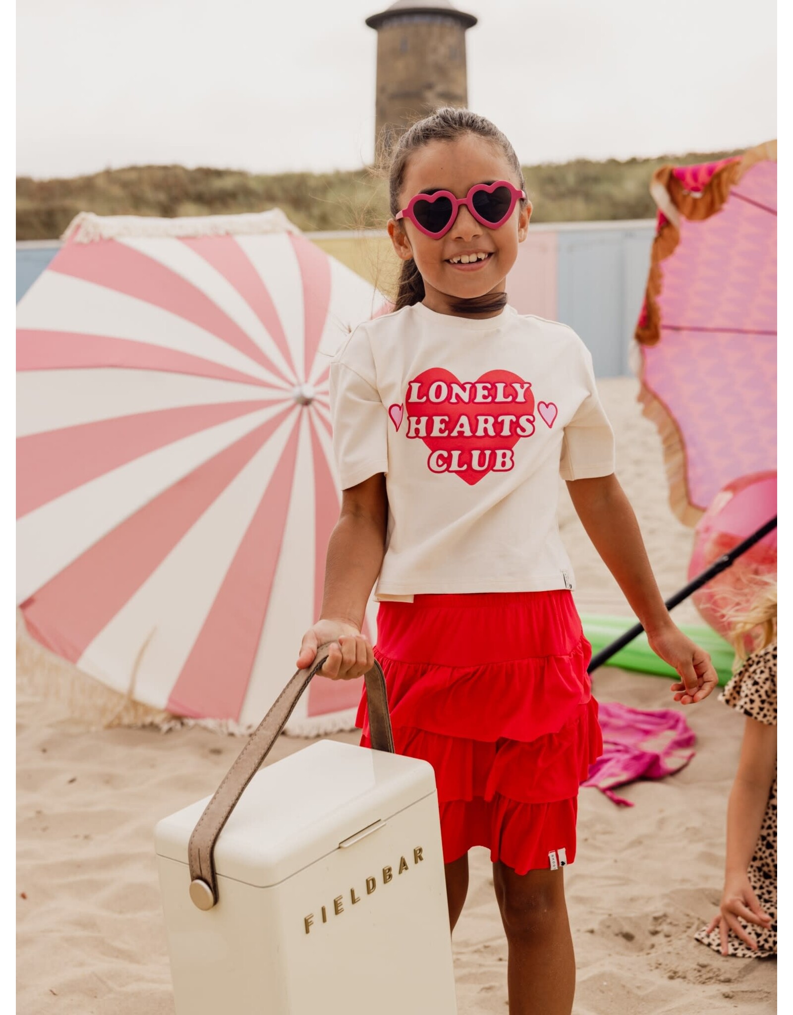 Little Looxs Little Ruffled Skirt poppy red s26