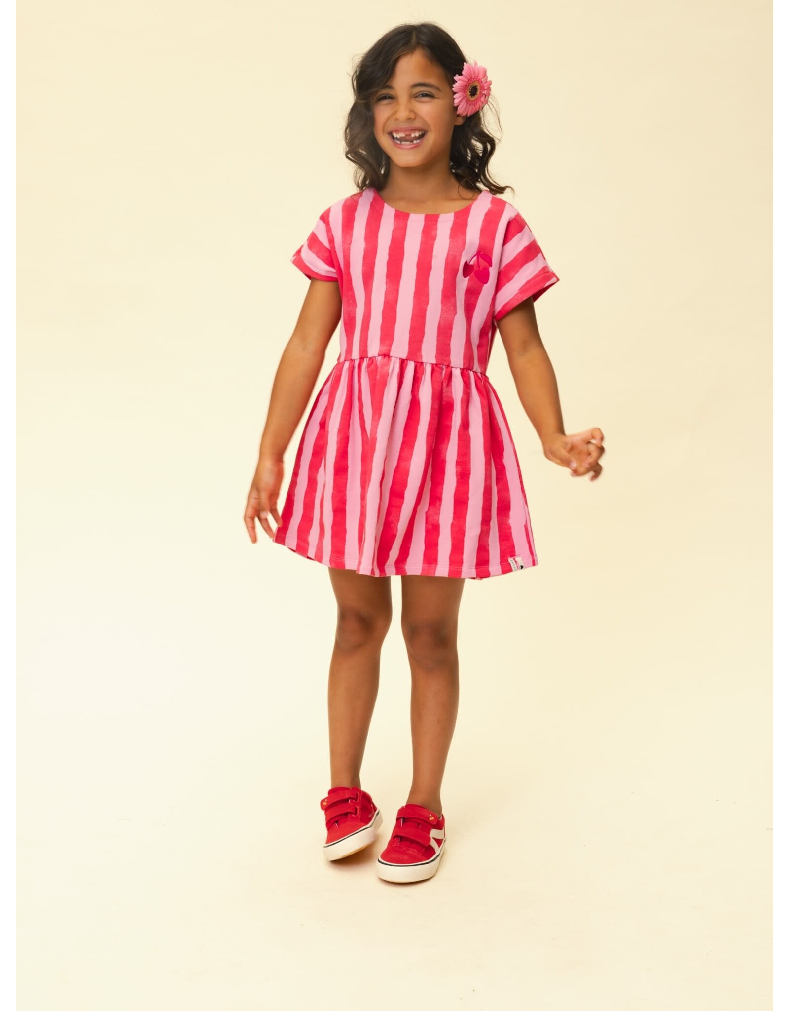 Little Looxs Little Striped Sweat Dress SS Stripe s26