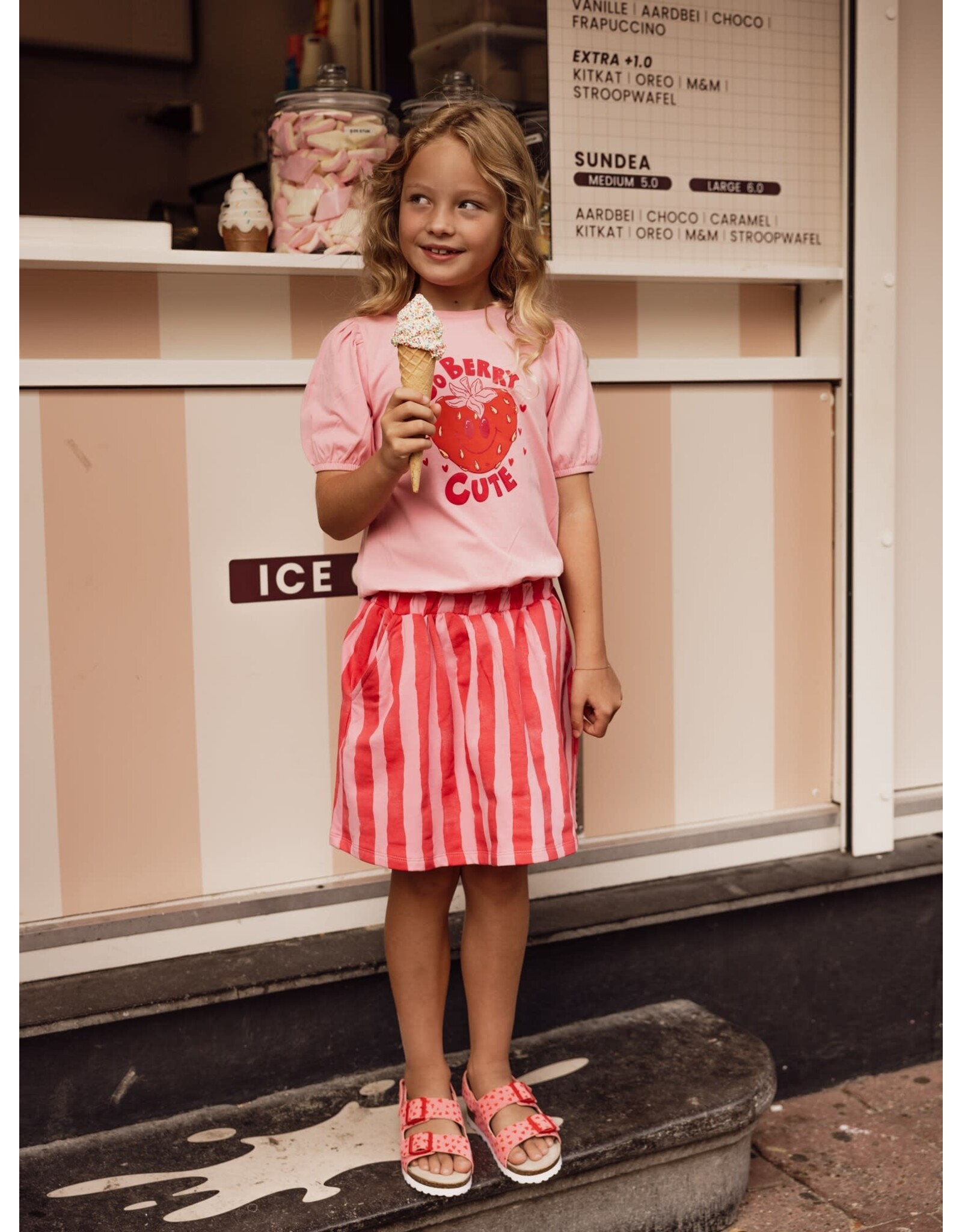 Little Looxs Little Striped Sweat Skirt Stripe s26