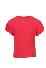 Little Looxs Little T-shirt SS ruffles poppy red s26