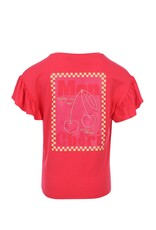 Little Looxs Little T-shirt SS ruffles poppy red s26
