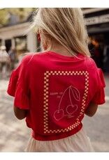 Little Looxs Little T-shirt SS ruffles poppy red s26