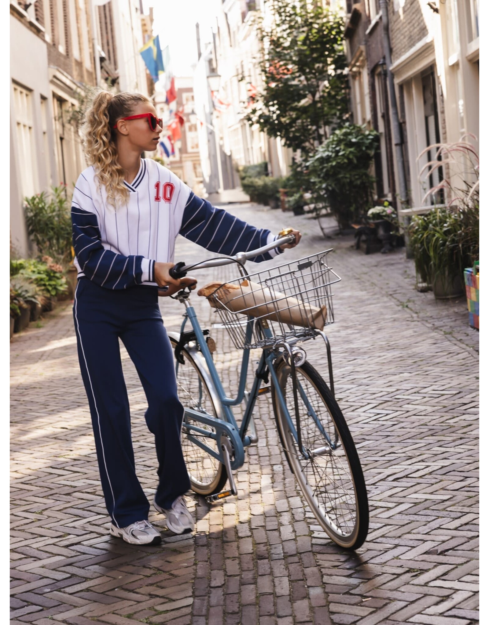 Looxs 10sixteen Interlock wideleg Pants INDIGO BLUE s26