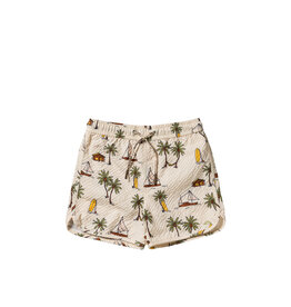Salted Stories Sailing | Swim Shorts White Swan