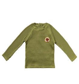 Salted Stories Solid Rib | Swim Longsleeve Iguana