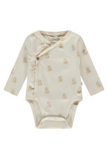 A Tiny Story baby romper long sleeve Ecru ss26