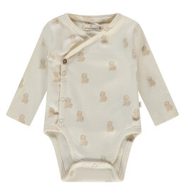 A Tiny Story baby romper long sleeve Ecru ss26