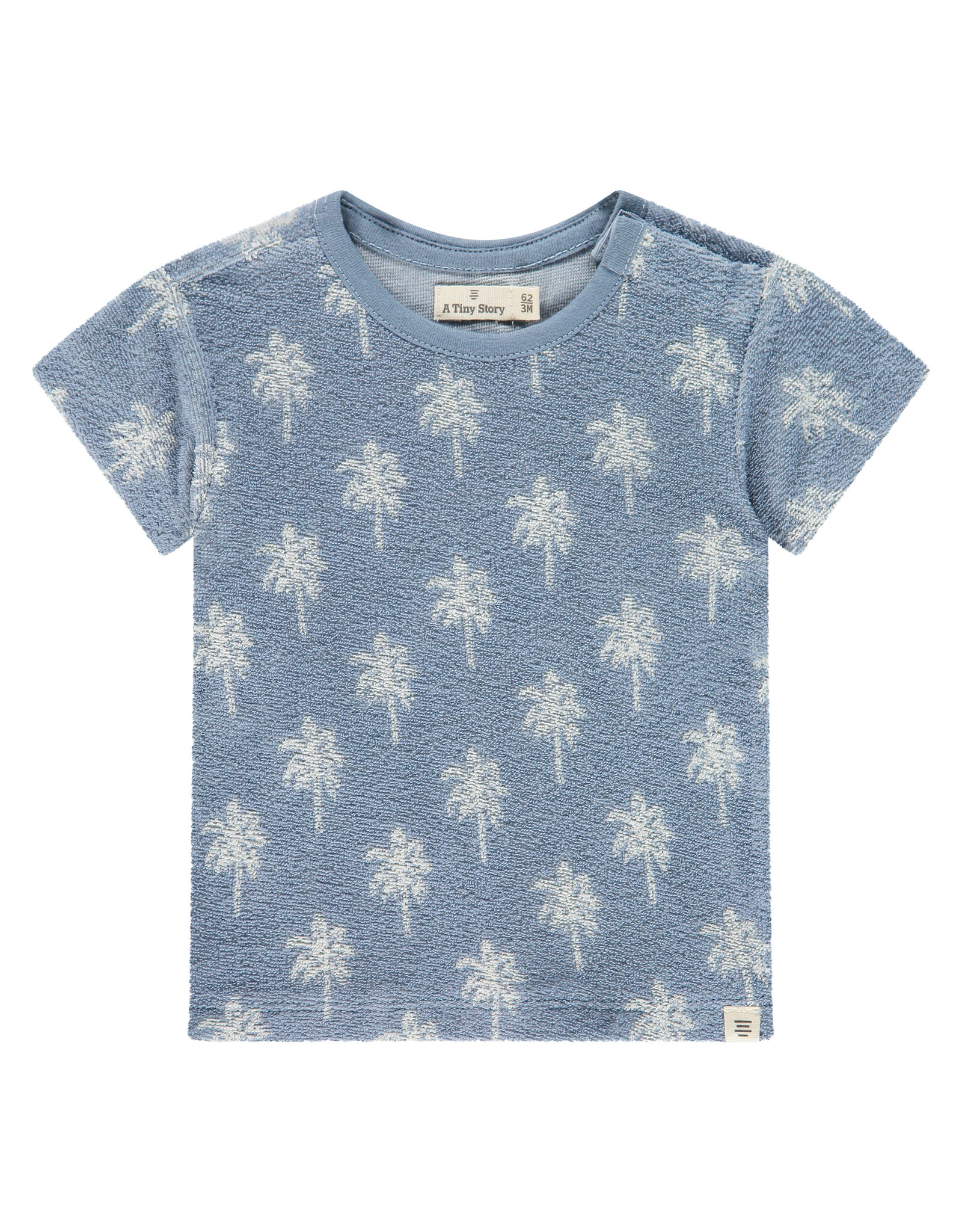 A Tiny Story baby t-shirt short sleeve Light Blue ss26