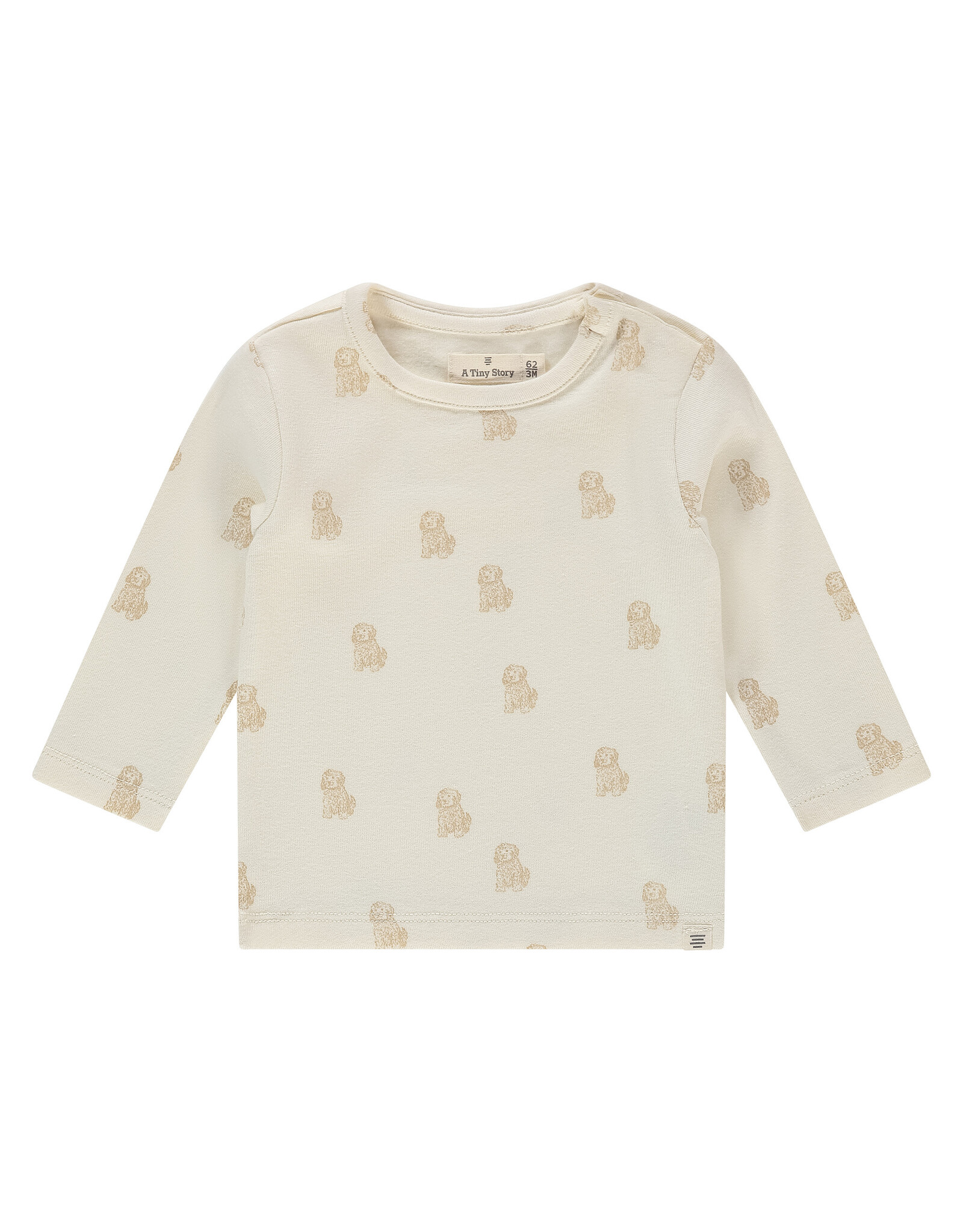 A Tiny Story baby t-shirt long sleeve Ecru ss26