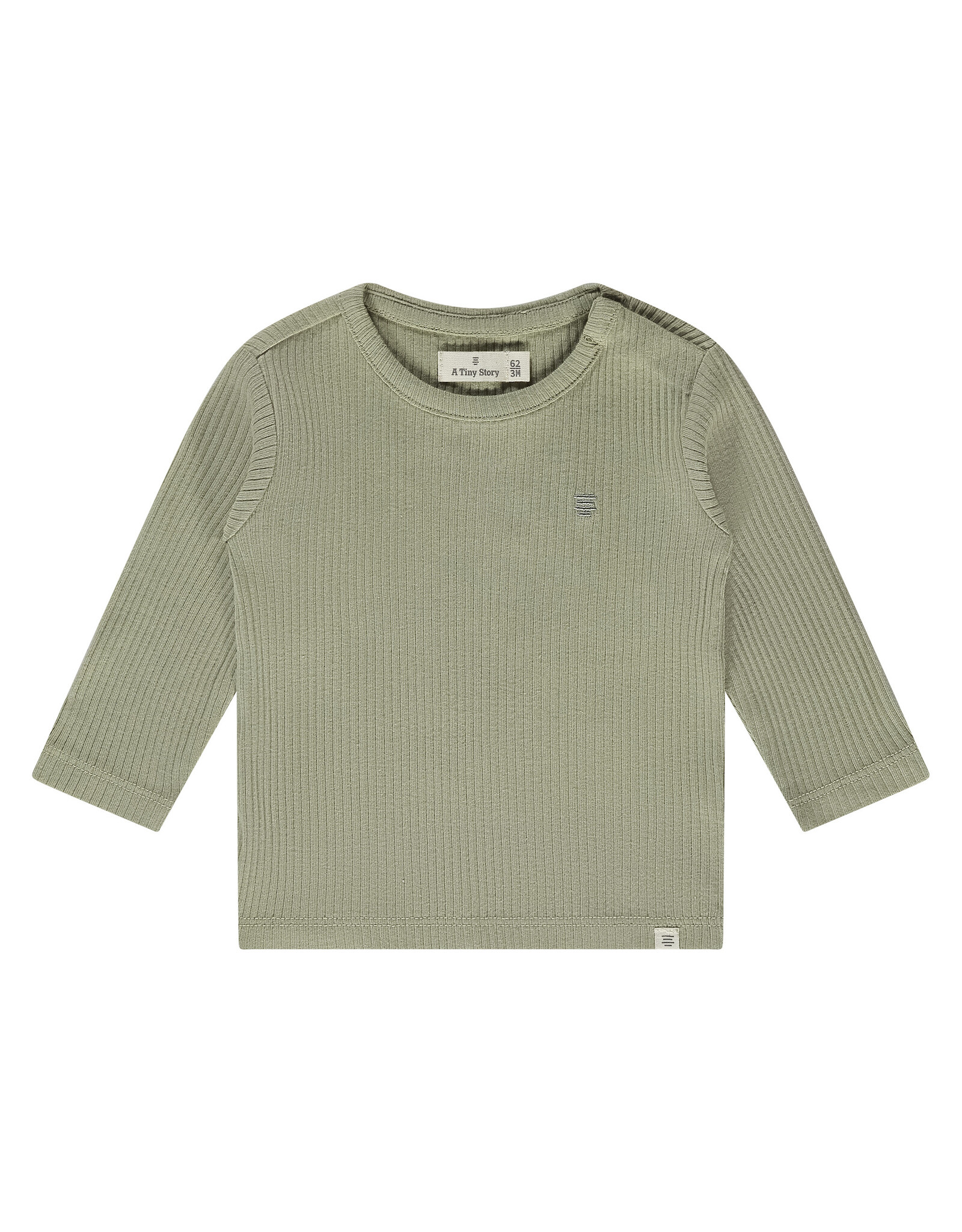 A Tiny Story baby t-shirt long sleeve Moss ss26