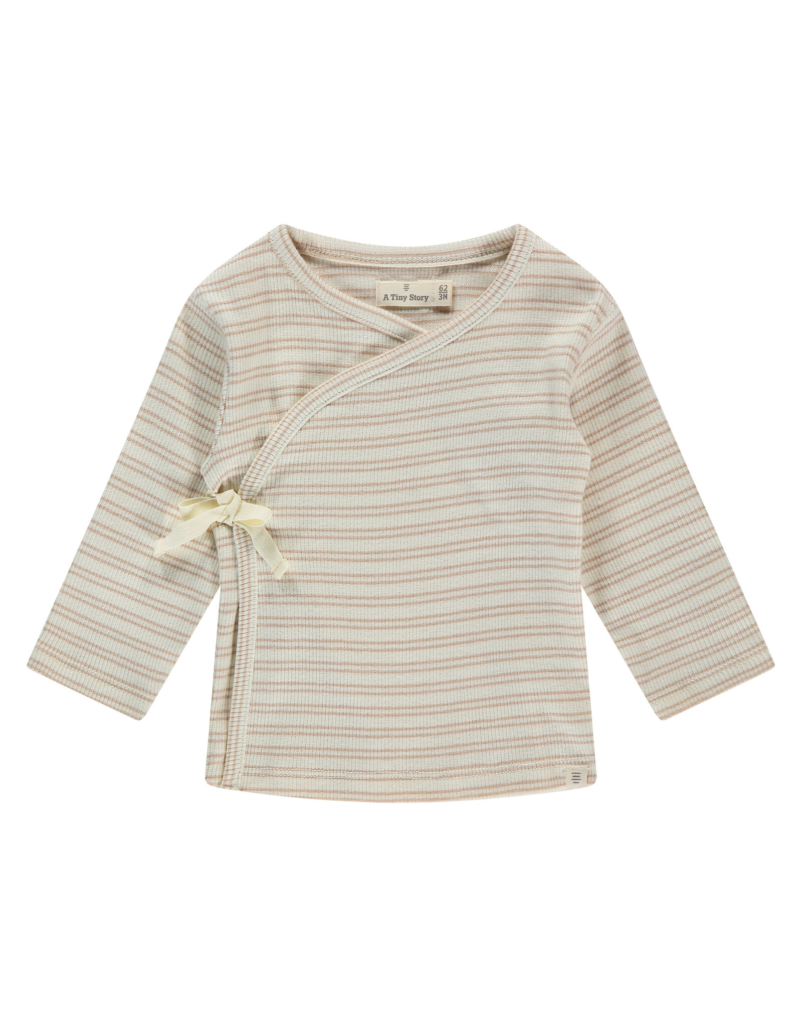 A Tiny Story baby t-shirt long sleeve Nougat ss26