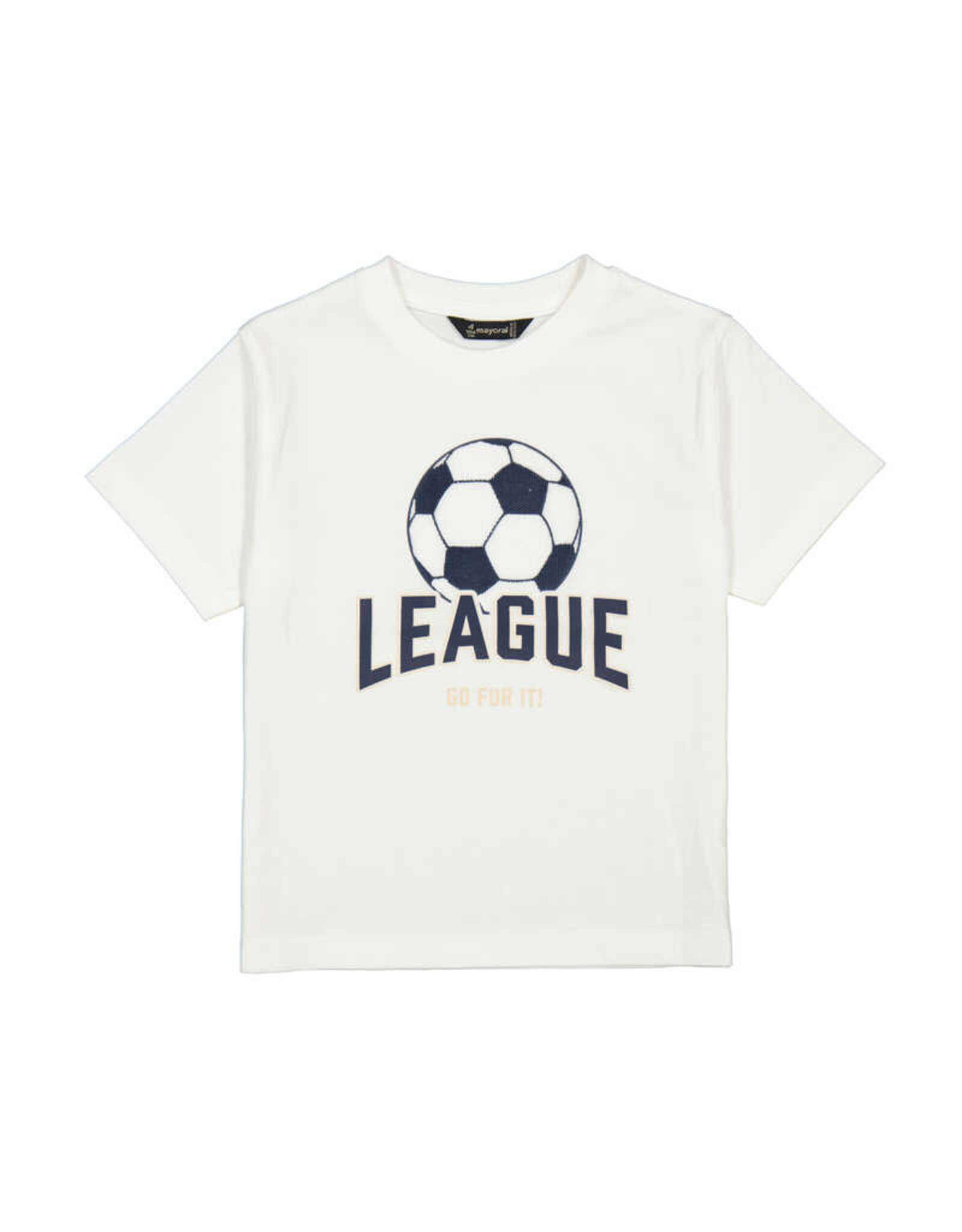 Mayoral Shirt "league" applique  Cream