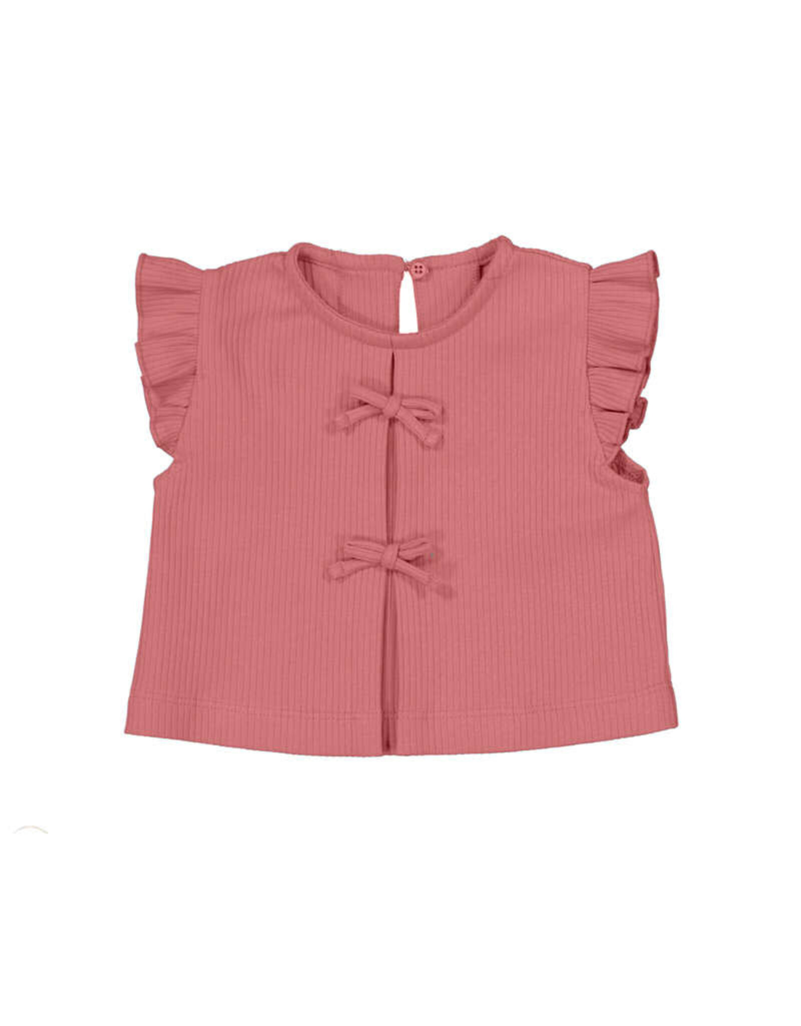Mayoral rib knit top Blush  ss26