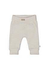 Feetje Broek rib met streep - Elephant Mint