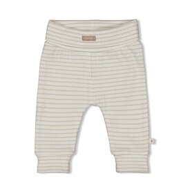 Feetje Broek rib met streep - Elephant Mint