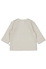 Feetje Longsleeve rib met streep - Elephant Mint