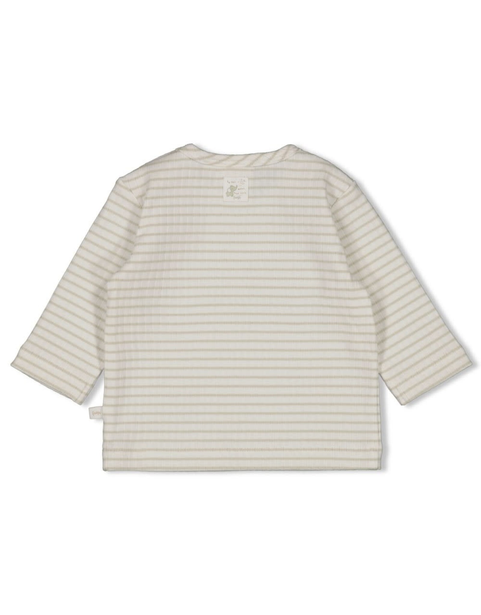 Feetje Longsleeve rib met streep - Elephant Mint