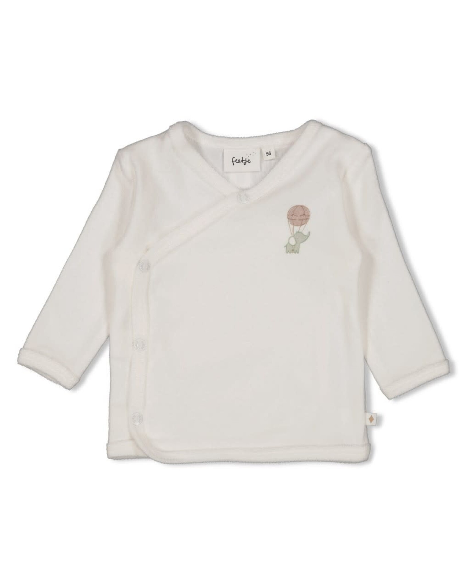 Feetje Overslagshirt badstof - Elephant Offwhite