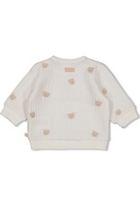 Feetje Sweater AO embroidery - Honey Bear Offwhite