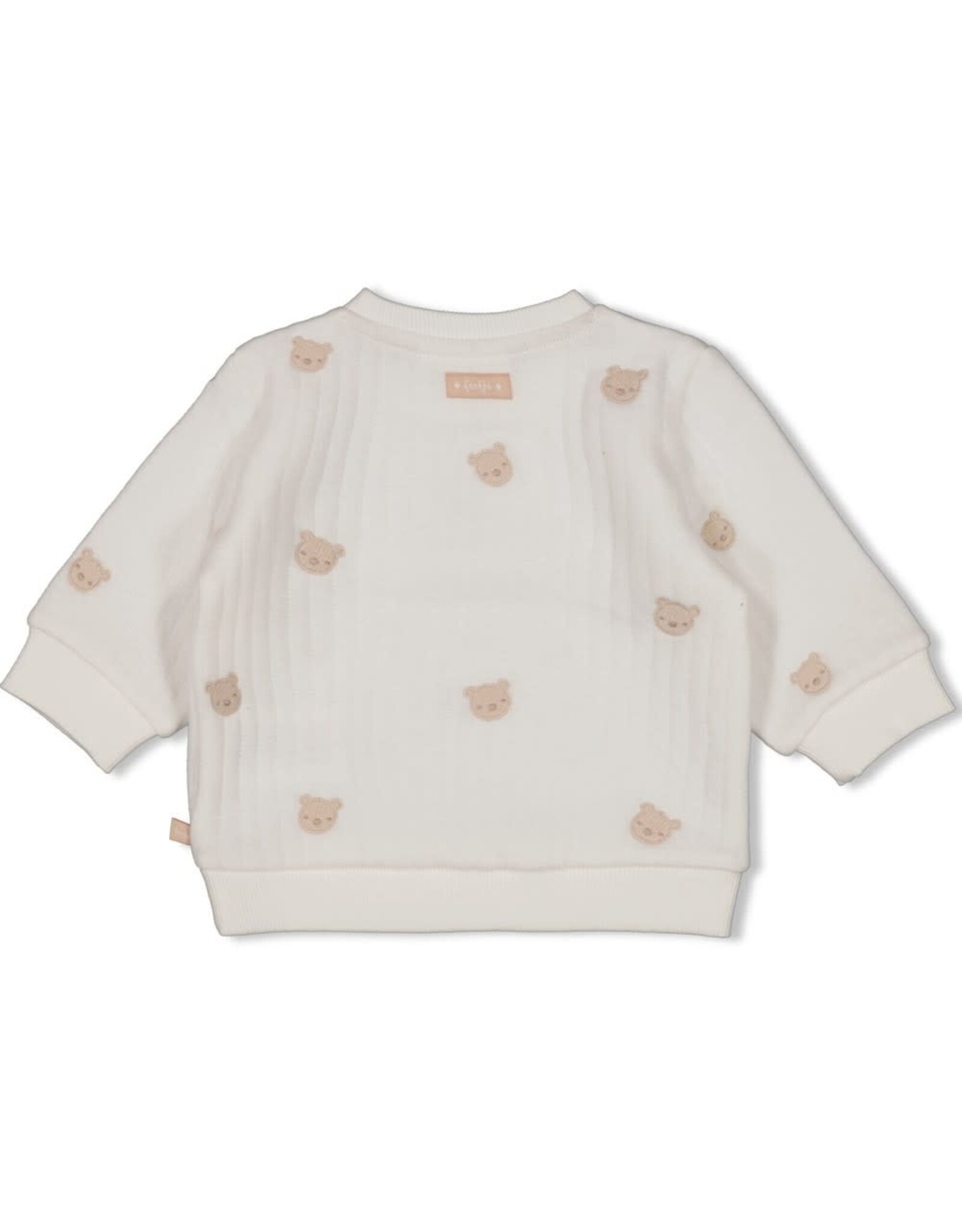 Feetje Sweater AO embroidery - Honey Bear Offwhite