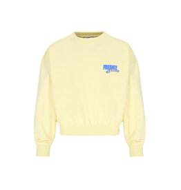 Nobell Kim Sweater with big Lemonade back print Lemoncurd Yellow