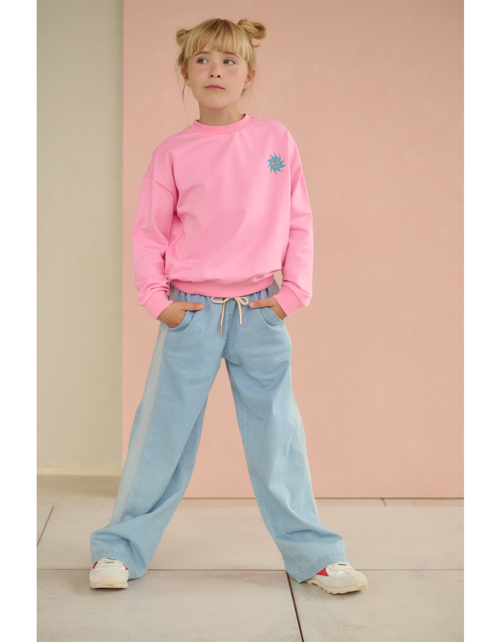 Nono Konono Sweater with Oranged print at back Camelia Pink