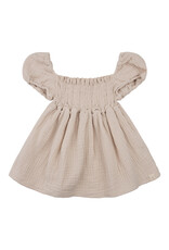 NAVY NATURAL Emma top almond mousseline