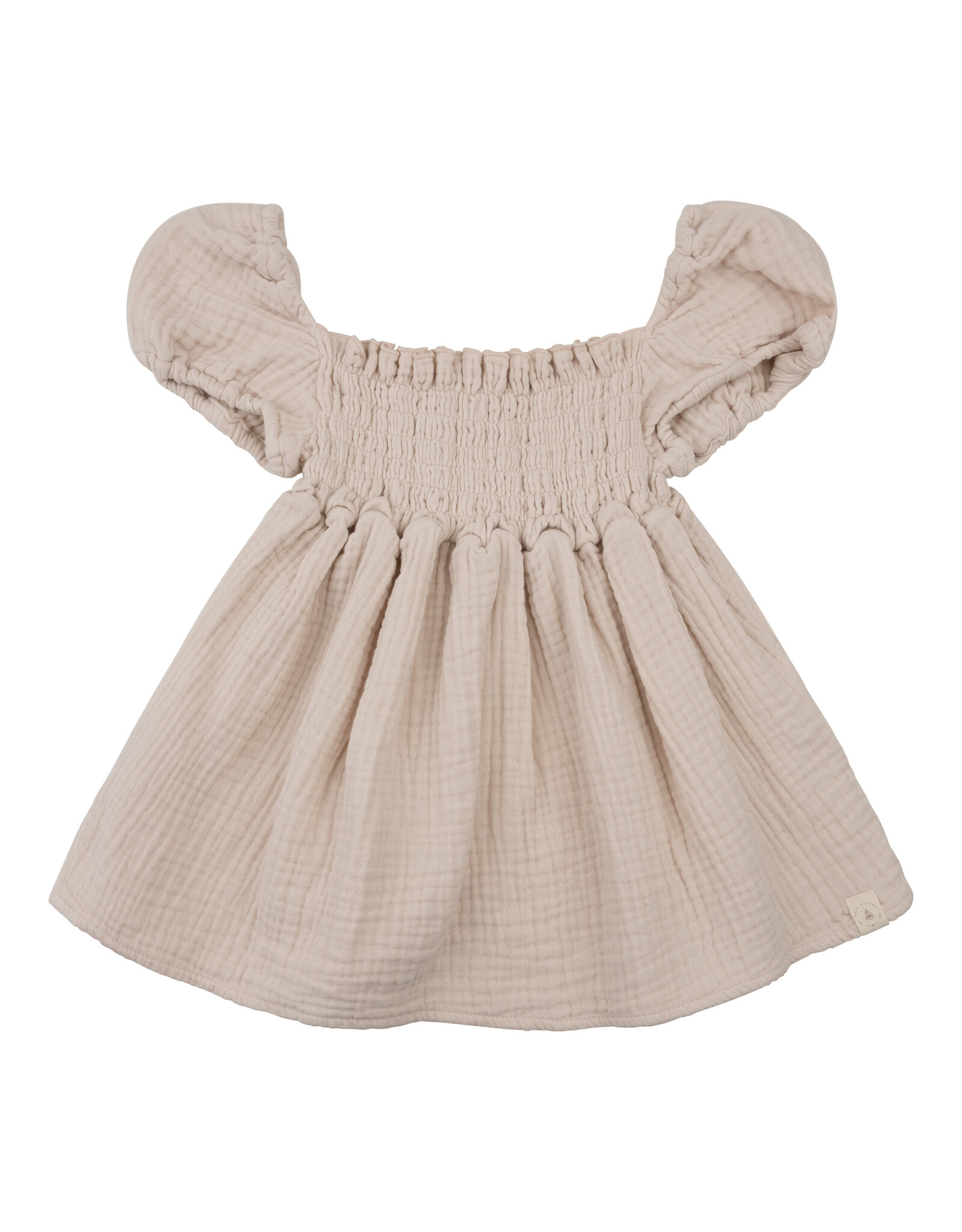 NAVY NATURAL Emma top almond mousseline