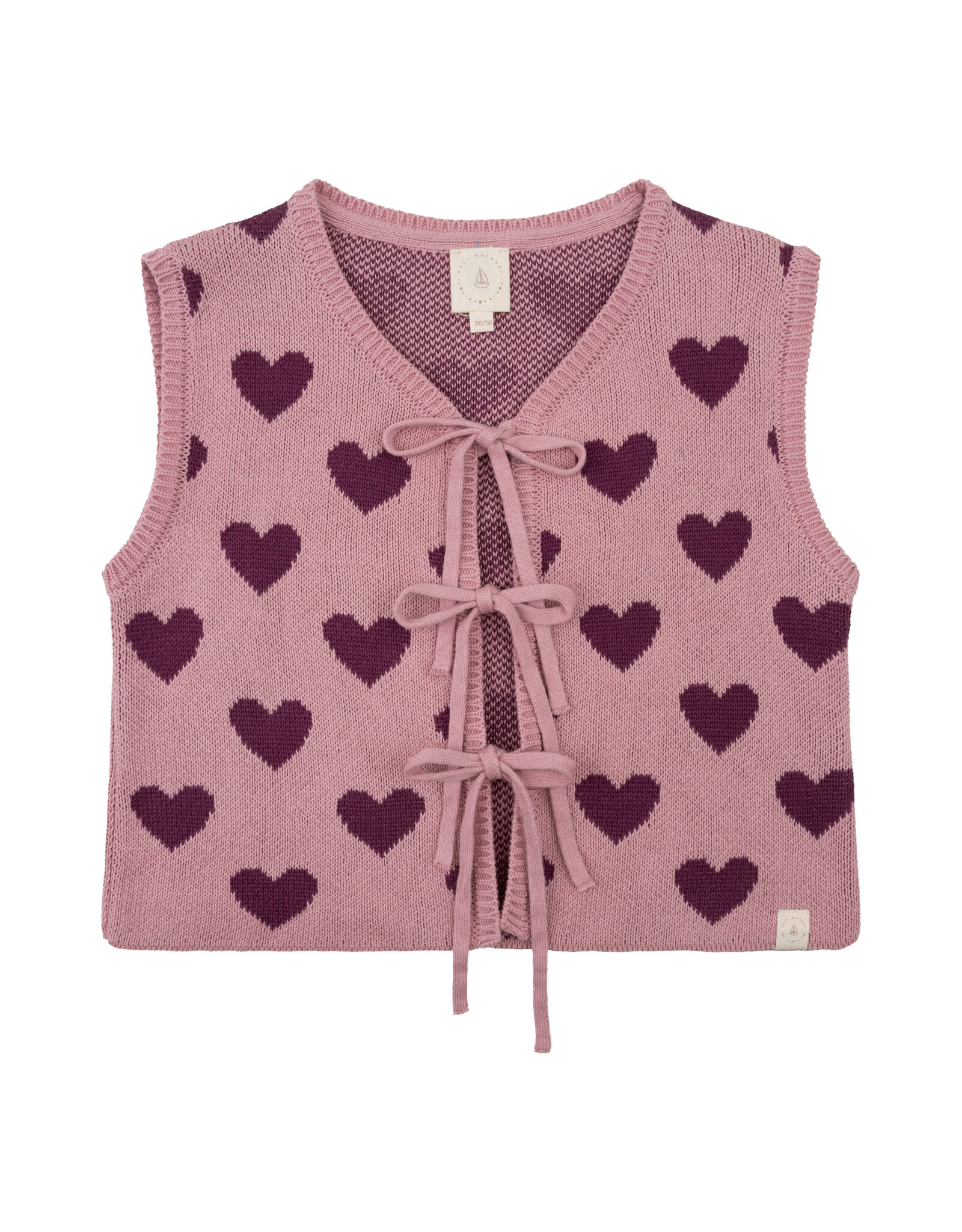 NAVY NATURAL Heart gillet lila & purple