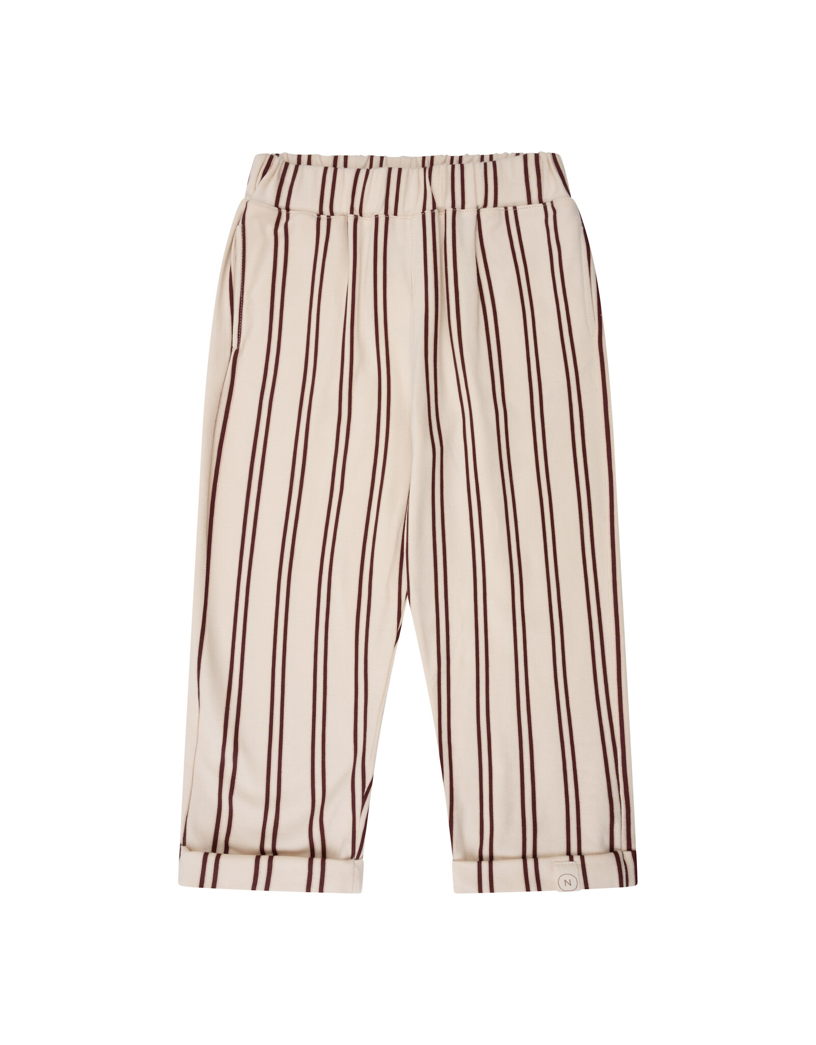 NAVY NATURAL Mex pants stripe burgundy