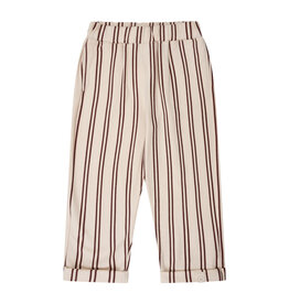 NAVY NATURAL Mex pants stripe burgundy