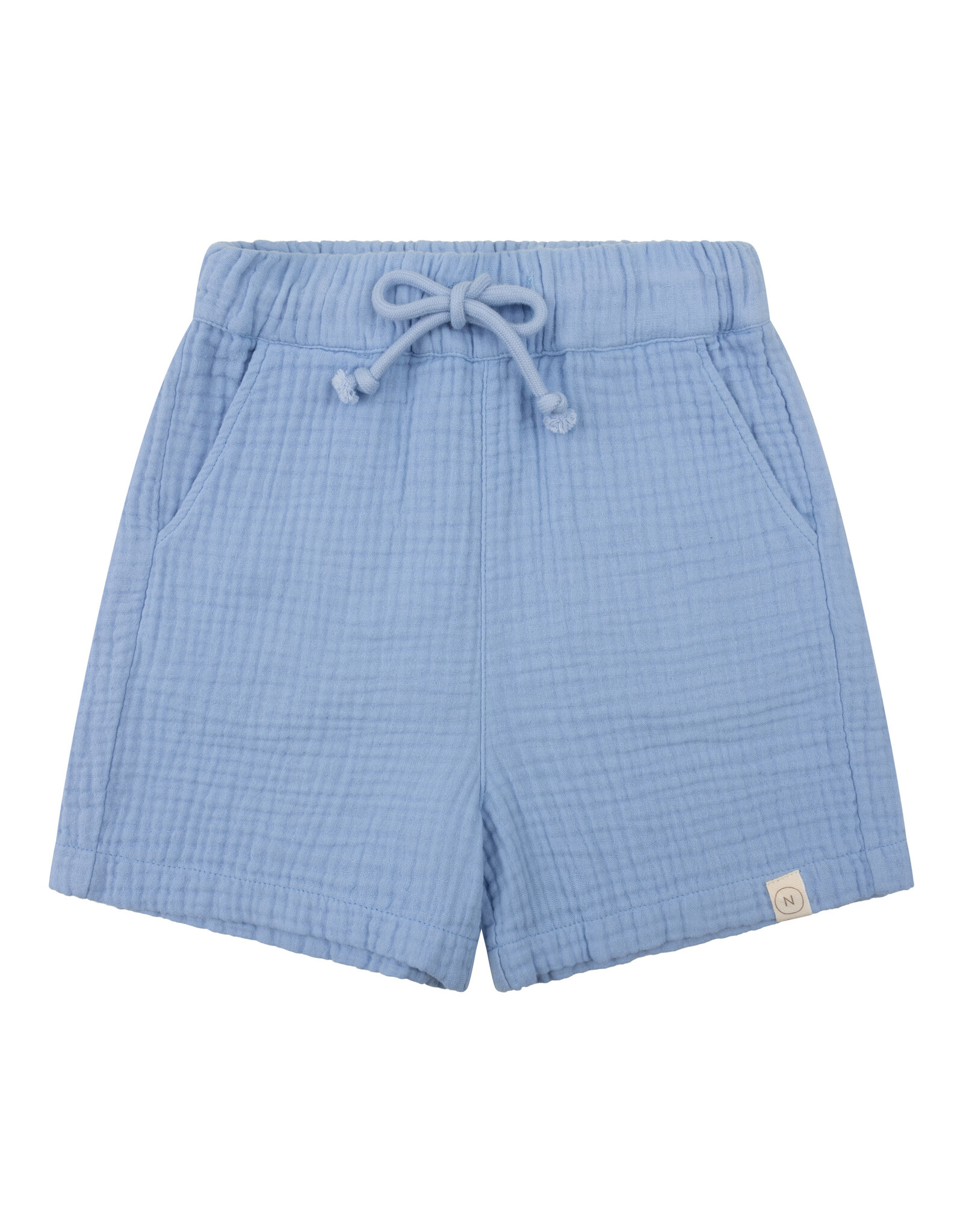 NAVY NATURAL Niels short blue mousseline