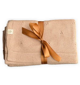 Moalie Pointelle Blanket ( washable ) Apricot