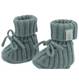 Moalie Newborn Merino/Cashmere Booties Sage