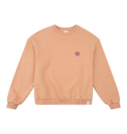 NAVY NATURAL Sweater dusty rose heart