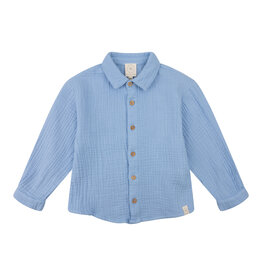 NAVY NATURAL Boyd blouse blue mousseline