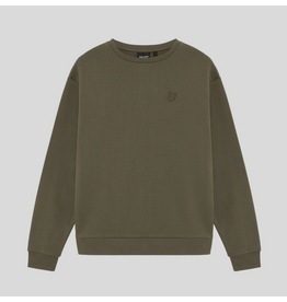 Lyle & Scott Heavy Weight Drop Shoulder Crew X569 Khaki Ash