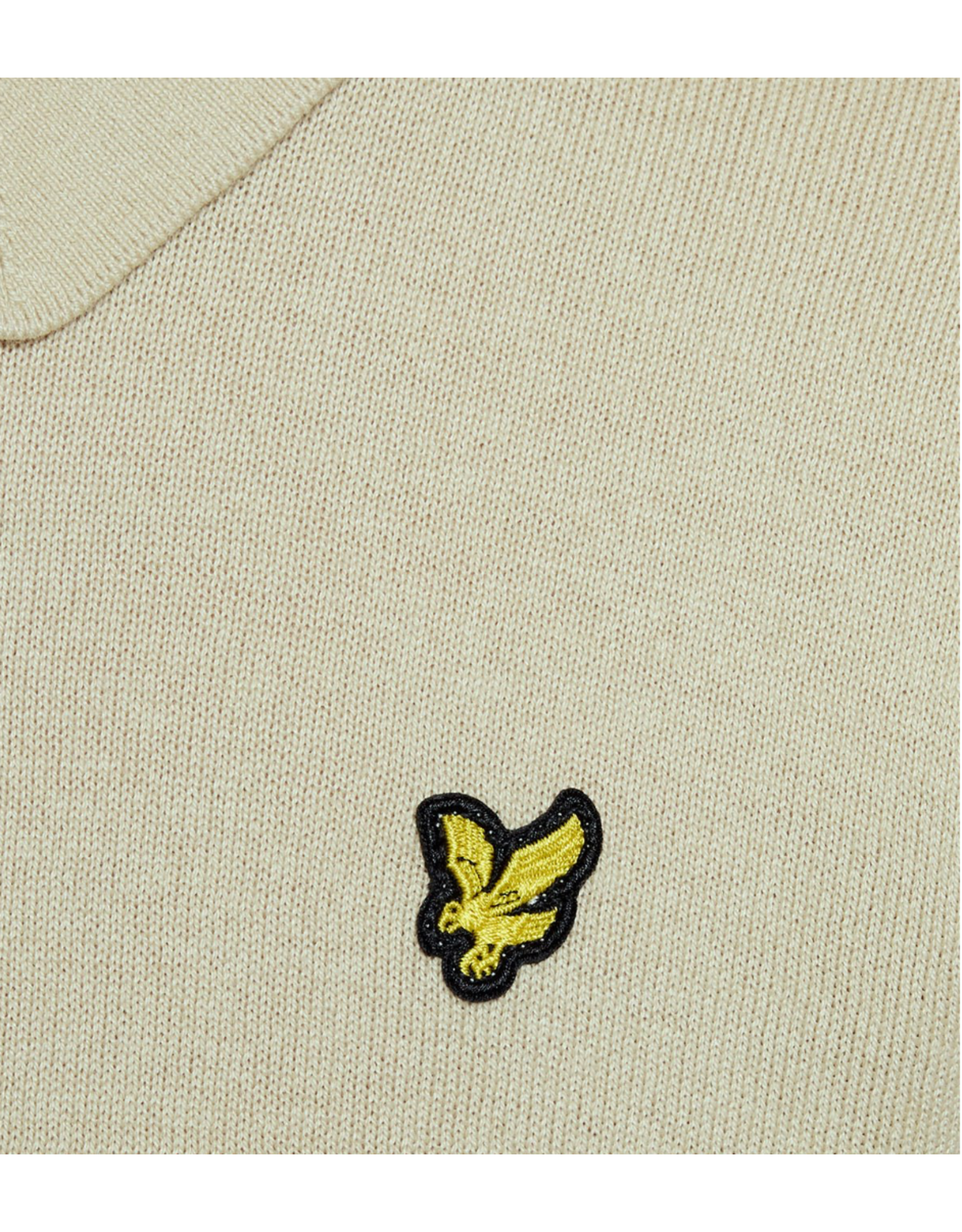 Lyle & Scott SS Knitted Polo Shirt Y117 Wheat