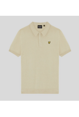 Lyle & Scott SS Knitted Polo Shirt Y117 Wheat
