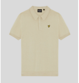 Lyle & Scott SS Knitted Polo Shirt Y117 Wheat