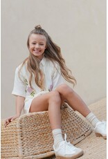 Like Flo Cecile Flo girls knotted oversized blouse Off white