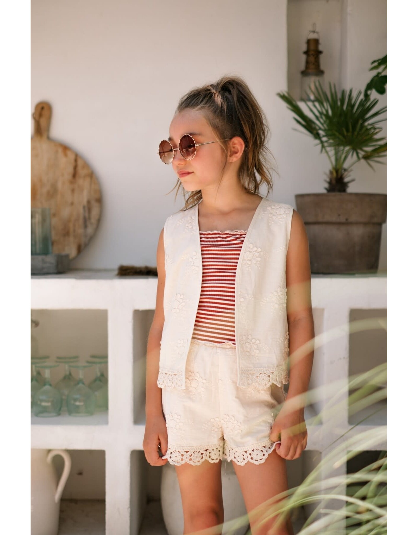 Like Flo Dafne Flo girls 3D leaf embroidery gilet Kit