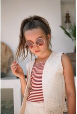 Like Flo Evina Flo girls solid rib singlet Desert stone