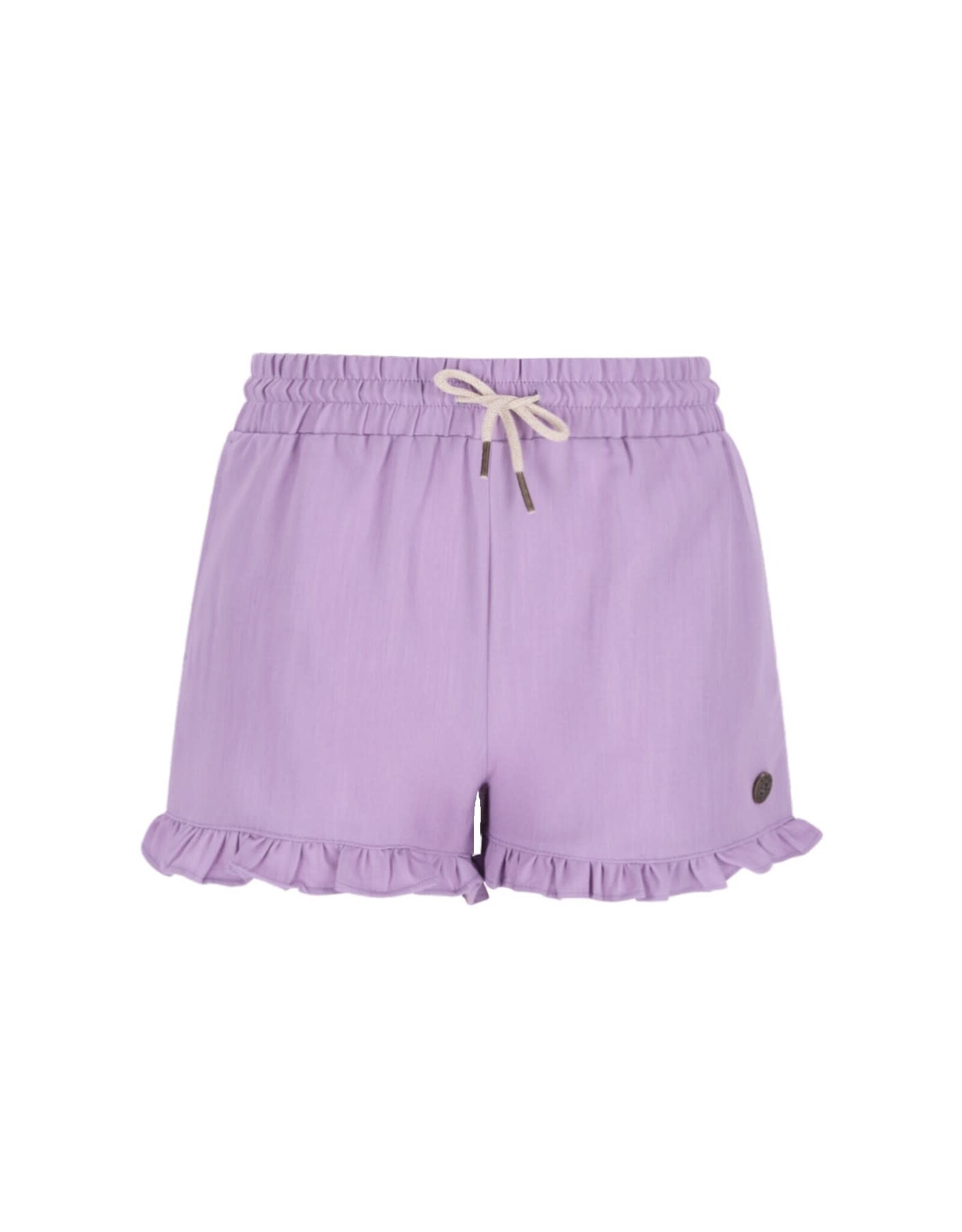 Like Flo Fiona Flo girls chambrey short with ruffle hem Lilac