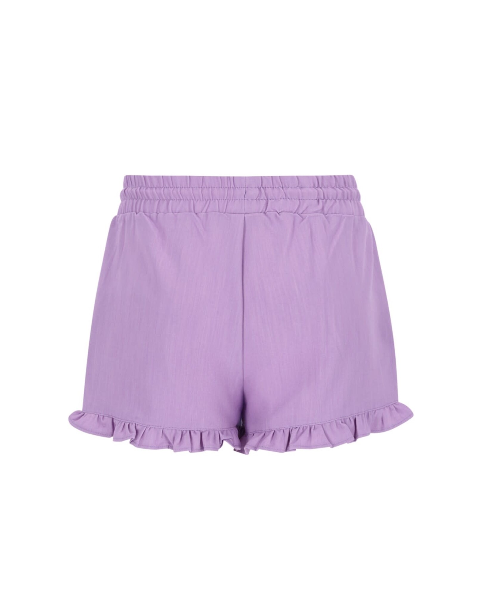 Like Flo Fiona Flo girls chambrey short with ruffle hem Lilac