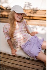 Like Flo Fiona Flo girls chambrey short with ruffle hem Lilac