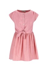 Like Flo Maika Flo girls glitter dress with knot and button closure at front Copper