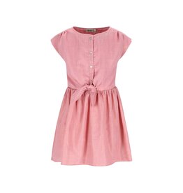 Like Flo Maika Flo girls glitter dress with knot and button closure at front Copper