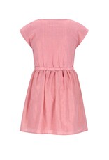 Like Flo Maika Flo girls glitter dress with knot and button closure at front Copper
